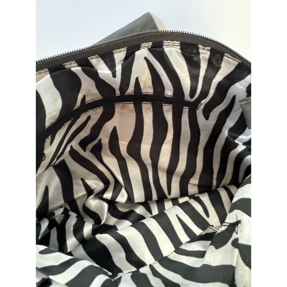 Forever 21 Gray Vegan Leather & Rhinestone Crossbody Bag With Zebra Lining Blemi - Picture 3 of 16